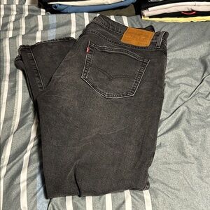 Levi's Men's Charcoal Straight Jeans